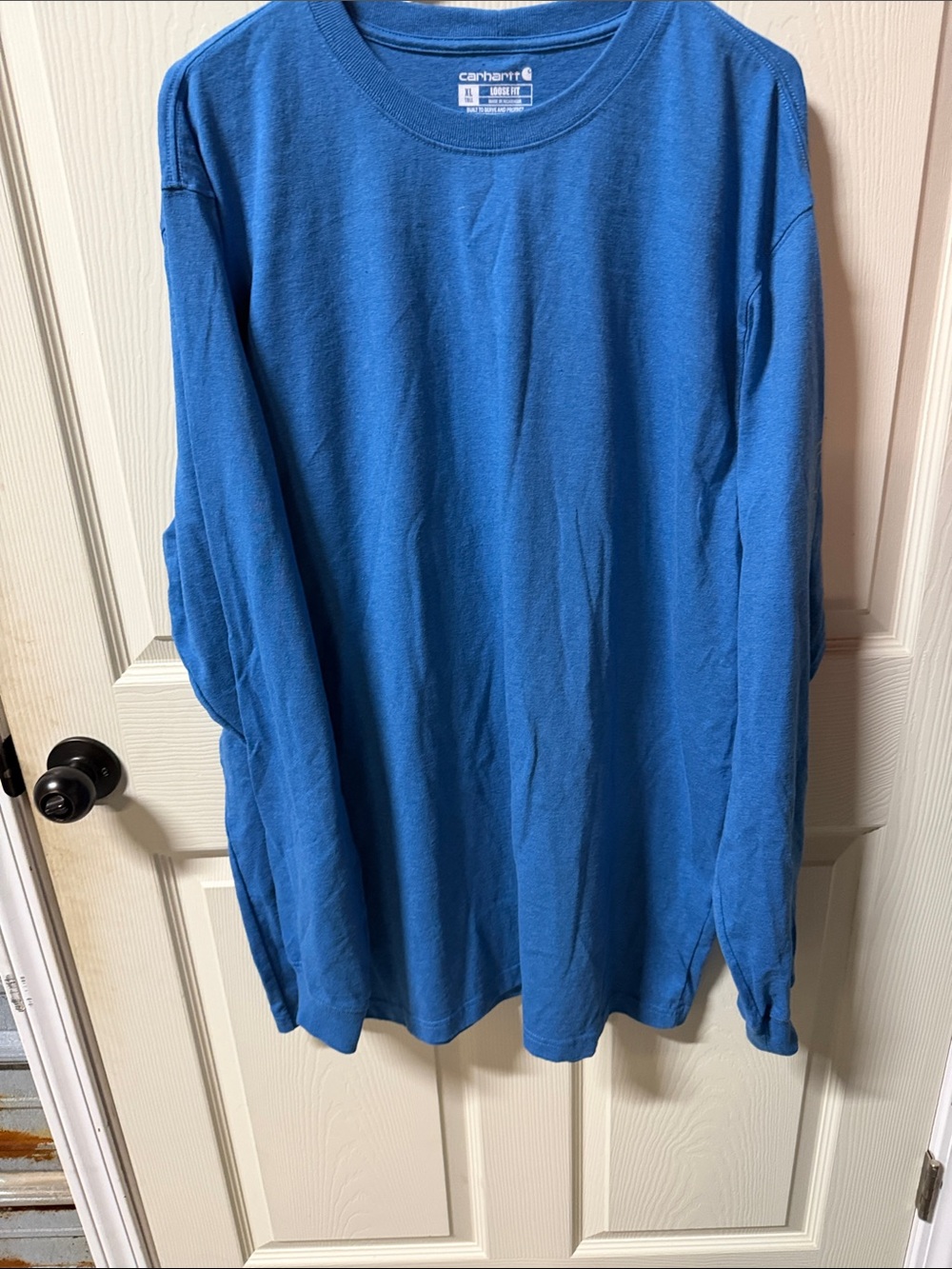 Carhartt Long Sleeve Crewneck Shirt in Bright Blue